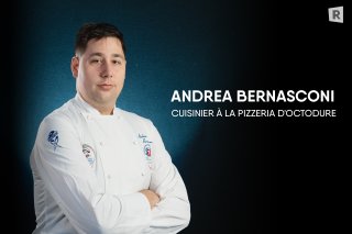 Le chef Andrea Bernasconi de la Pizzeria d'Octodure à Martigny